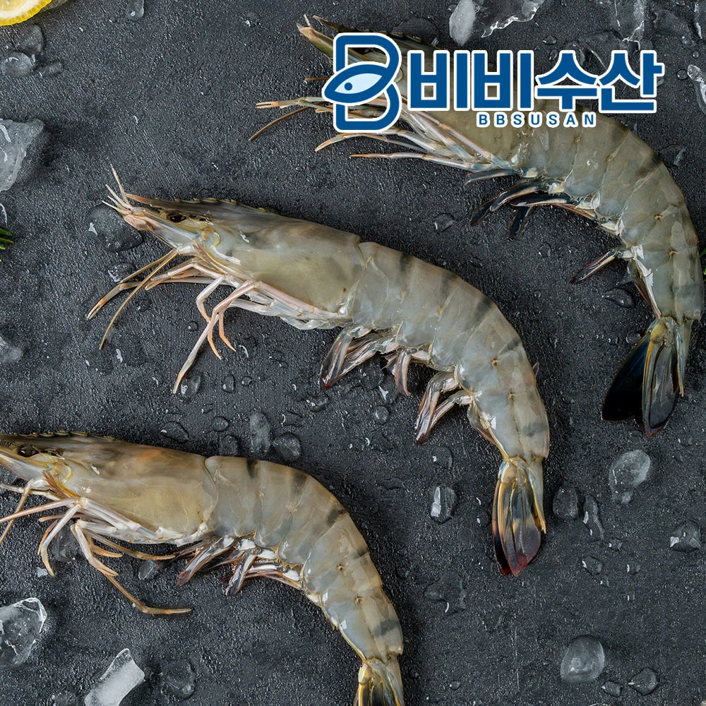 블랙타이거새우 500g 냉동 30미 새우소금구이 실제 상품 이미지