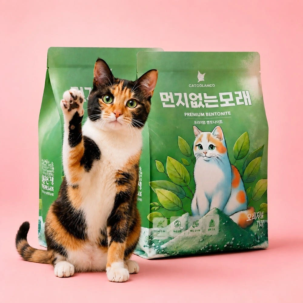 먼지 날림과 응고력 고민 끝! 가또블랑코 오리지날 벤토나이트 고양이 모래 14kg 완벽 탐구