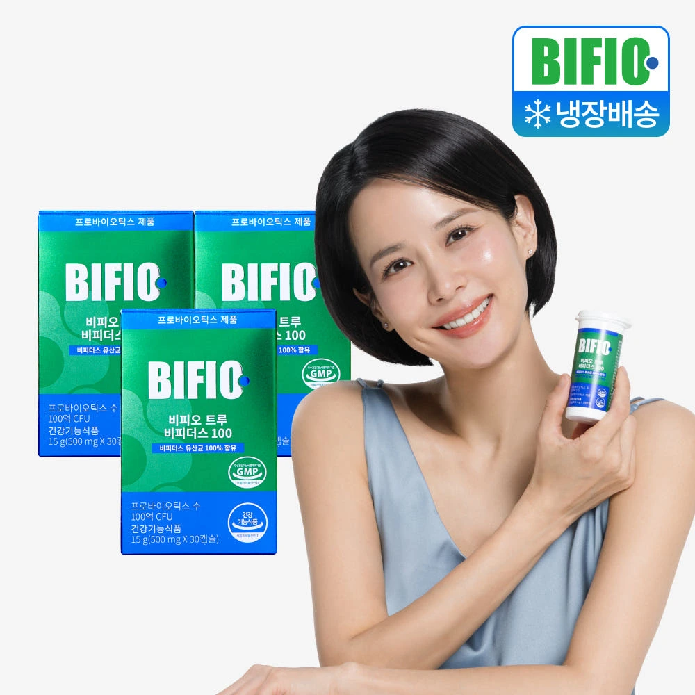 비피오 트루 100억 비피더스균 조여정 비피더스유산균 30캡슐, 3개 실제 상품 이미지