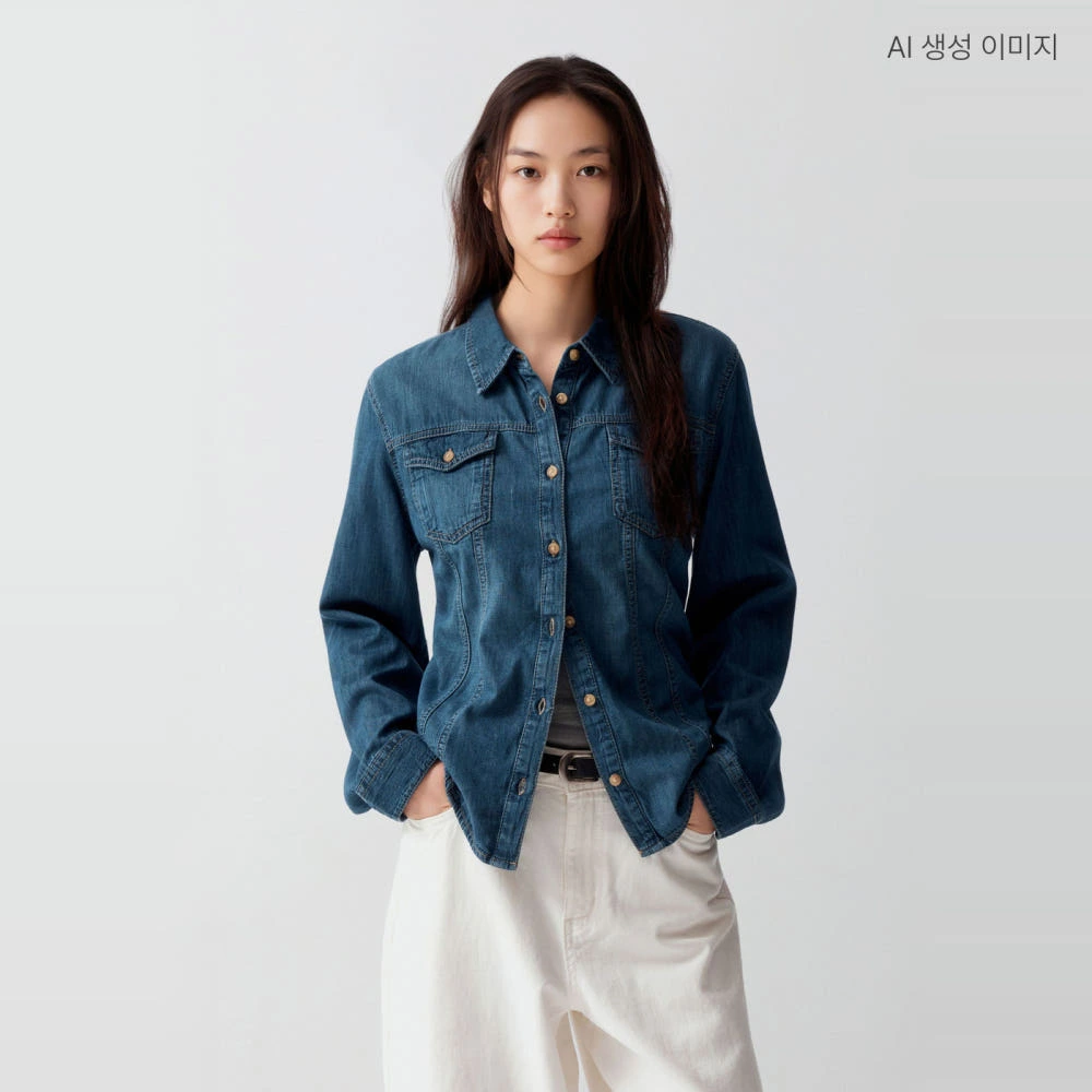 [내돈내산 리뷰] 실패 없는 데일리템, 스파오(SPAO) 슬림핏 데님 셔츠 코디 제안